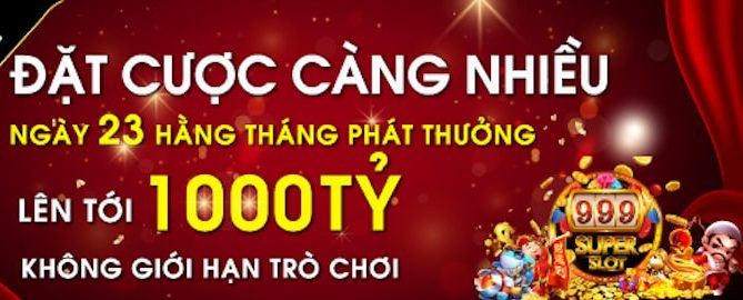 Khuyến mãi 33win - Ngày 23 hàng tháng